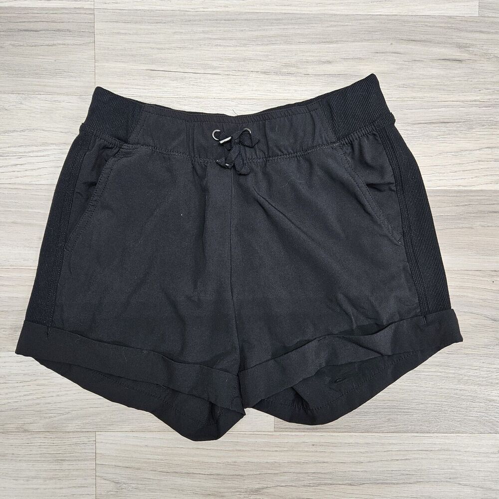 CHAMPION Womens Black Elastic Waist Lightweight Shorts C9 Small